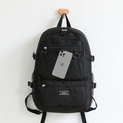 Mesh Focket Laptop Backpack Student Backpack Casual Academy Bag