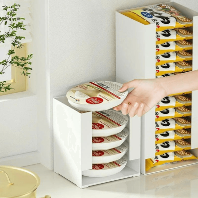 Ramyeon/Storage Box/Packed Ramen/Box Organizer/Storage/Trays/Instant Rice/Food/Reading Room/Store