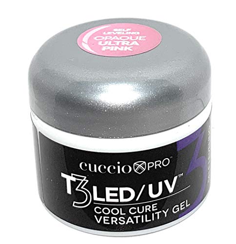 Cuccio Pro T3 LED/UV Versatility Self Leveling Opaque Ultra Pink Gel 1 oz
