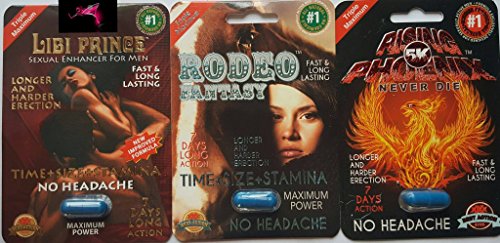 6 Pill MI LIBI Prince/Rodeo Fantasy/Rising Phoenix 5K / Shark 5K RED Lips/Passion Classic/Big BOY/Extra Plus LOVE POTION Exclusive Pen