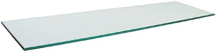 10" x 30" Rectangle 3/8" Tempered Clear Glass Shelf