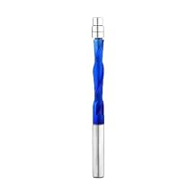 Upcut Spiral Flush Trim Router Bit Solid Carbide 1/4 Inch Shank Cutting Diameter 1/4 Inch with NACO Coated CNC Spiral Router Bit for Woodworking Trimming UFB431