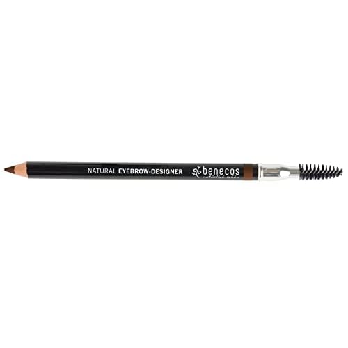 Benecos Eyebrow-Designer, All-Natural Eyebrow Pencil and Brush - Soft, Subtle, Natural Look, Vegan Brown