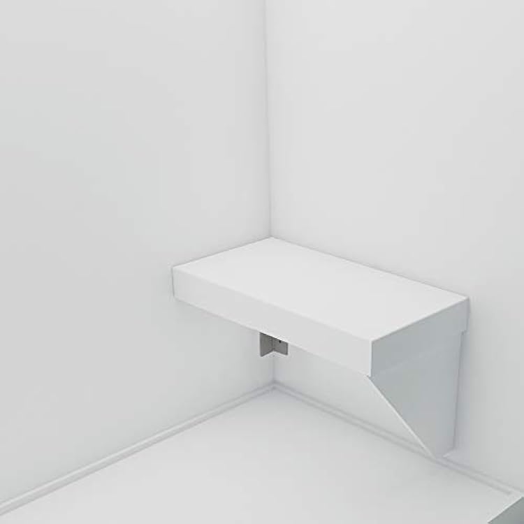 Transolid RSSK2412-01 Studio Rectangular Shower Seat, White