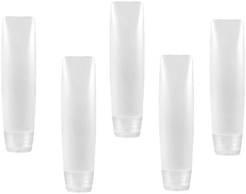 5 Pcs 1 oz Travel Bottles Empty Refillable Toothpaste Tubes Containers Small Mini Size Squeeze Dispensers, Refillable Containers, Refillable Cosmetic Pump Dispensers