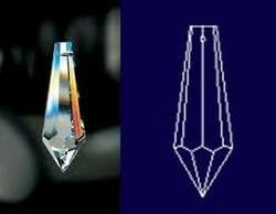 38mm Crystal Icicle U-Drop Prisms #401-38