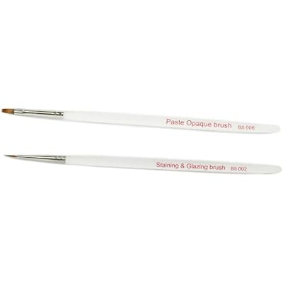 # 1 & # 4F Dental Lab Porcelain Natural K Ceramist Stick Brushes 2 Piece Set