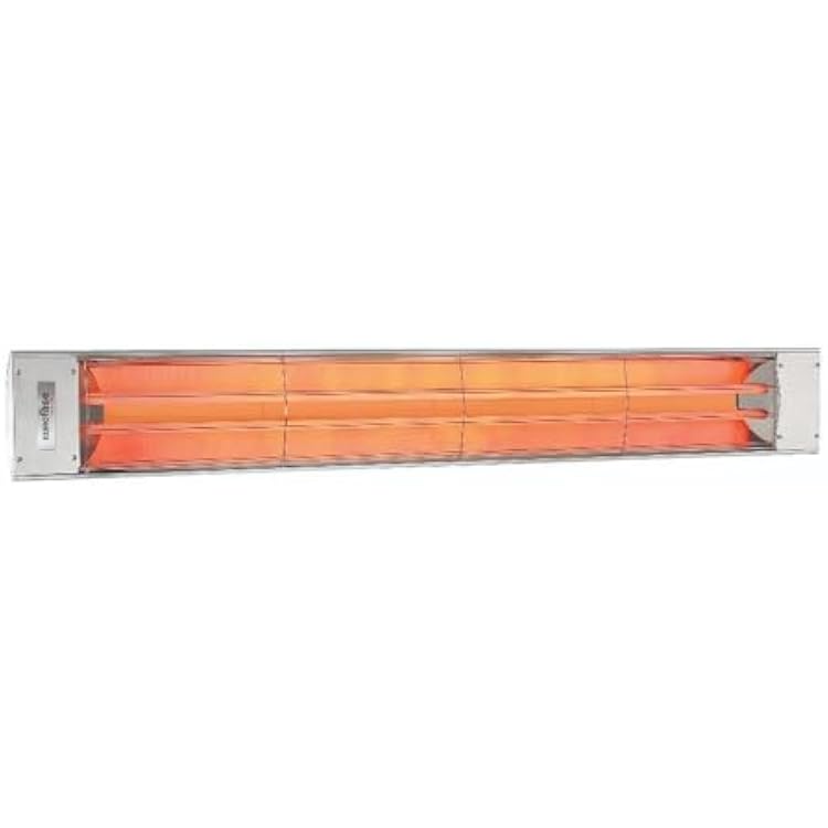 Eurofase Heating 6000 Watt Electric Infrared Dual Element Heater-277 Voltage-Stainless Steel Finish-No Fascia Decorative Fascia