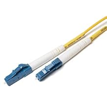 FCD | 1M OS2 LC LC Fiber Optic Cable | Simplex 9/125 LC to LC Singlemode Jumper - 1 Meter (3.28ft) | Length Options: 1M-3M | Single Mode Optic-Cord lc/lc smf Yellow ofnr 1f lc-lc