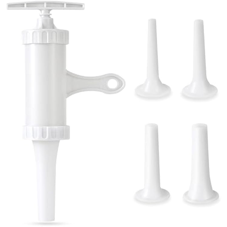 Manual Sausage Stuffer with 4 Stuffing Tubes, BPA-Free Plastic Meat Filler, 12152024mm Tubes for Natural, Collagen Casings, DIY Hot Dogs, Bratwursts