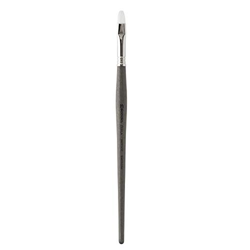 Escoda Perla Series 1532 Artist Watercolor Short Handle Paint Brush, Bright, Size 0, Synthetic White Toray Filament