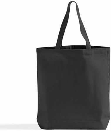 Premium Canvas Tote Bags 12 Pack Reusable Shopping Bags with Shoulder Straps Gusseted Totes for Daily Use