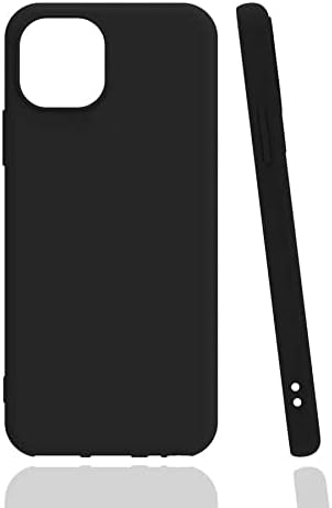 Coverzone iPhone 13 compatible Case Soft and smooth outer surface Silicone Case Ultra thin structure Compatible with iPhone 13 Flexible silicone Bye Back Cover Black
