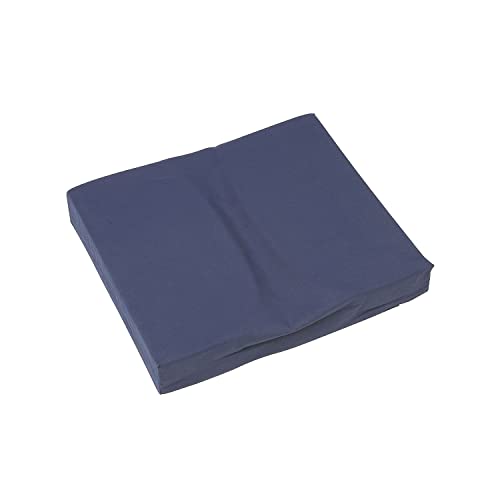 DMI Dual Cut Foam Coccyx Seat Cushion, Supportive Firm Foam Chair Cushion, Wheelchair Cushion, Computer Chair Cushion, Floor Cushion, 16 x 18 x 3 Inches, Navy