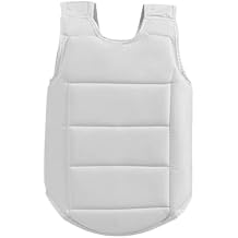Karate Chest Guard, Polyester Sanda Rib Armour Adjustable Body Protector for 1.41-1.55m Kids Training Karate