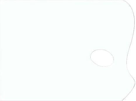 , Disposable Paper Palette Pad with Thumb-Hole, 50 Sheets - White, 9 x 12 Inches