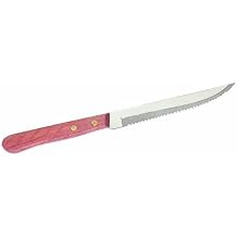 Crestware Pointed Wood Handle Steak Knife, 4-3/4-Inch Blade, Pack of 12