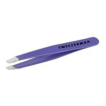Tweezerman Mini Slant Travel Tweezers for Eyebrows, Travel Tweezers for Eyebrows, Facial Hair (Blooming Lilac)