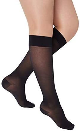 Rejuva Sheer 20-30 mmHg Knee-High Compression Socks for Women