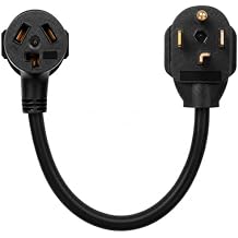 S7 1.67FT 3 Prong to 4 Prong Dryer Adapter, 3 to 4 Prong Dryer Plug Adapter, 4 Prone Dryer Outlet Adapter, 14-30P Male to 10-30R Female Receptacle for Old Clothes Dryer Converter, 30A, 250V