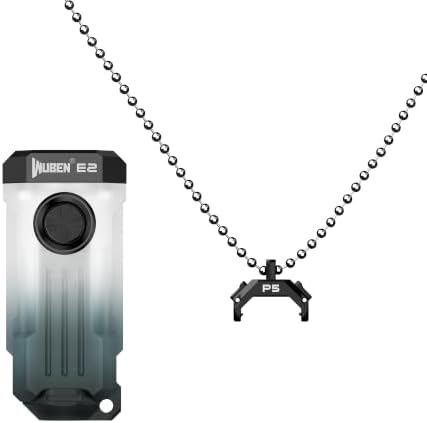 WUBEN E2 Mini EDC Flashlight Rechargeable, Small LED Keychain Flashlights Bundle P5 Flashlight Accessory with Quick Release Connector