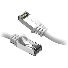 Nippon Labs 60CAT8-1-26WT Cat8 Ethernet Cable 1 feet Slim Series - White | 2GHz, 40G, SFTP - Shielded 40Gbps 2000Mhz SFTP Patch Cord,Cat8 RJ45 Cable -