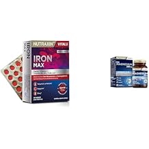 Nutraxin Iron Max 30 Tablet – Demir, C Vitamini, Folik Asit ve B12 Vitamini İçeren Takviye + Nutraxin Magnesium Daily 250 mg | Magnezyum, D3K2 ve B6 Vitaminli| 60 Tablet