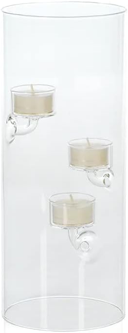 Zodax Suspended Glass Tealight Holders with Hurricane Lamp or Lantern Shape