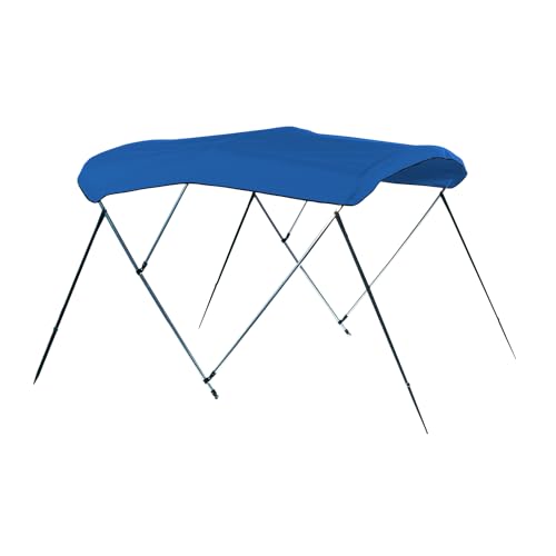 CARVER A5469UB-04 6L 3-Bow Round Tube Bimini Top Kit - 54 H, Fits 67-72 W, Pacific Blue