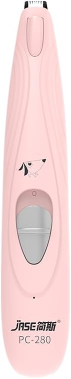 Dog Paw Trimmer wtih LED Light, Cordless Dog Grooming Clippers for Small Dogs, Quiet 2 Speed Dog Clippers for Paws, Eyes, Ears, Face, Rump (White)