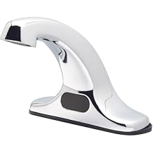 Zurn AquaSense Center set Sensor Faucet with 1.5 gpm Aerator and 4" Deck-Mount Spout in Chrome