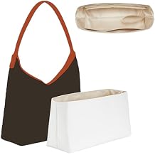 Ultra-Light Purse Organizer Insert for Boheme Hobo, Water-Resistant Dupont Paper Geya Hobo Bag Insert, 4 Pockets & Elastic Water Bottle Holder Handbag Storage Divider with YKK Zipper