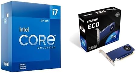 Intel Core i7-12700KF Gaming Desktop Processor + Sparkle Intel Arc A310 Graphics Card