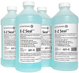 Pitney Bowes E-Z Seal Sealing Solution for Postage | 4-Pint Size Bottles | 16 oz per Bottle | Seals Envelopes Consistently and Keeps Them Tightly Sealed