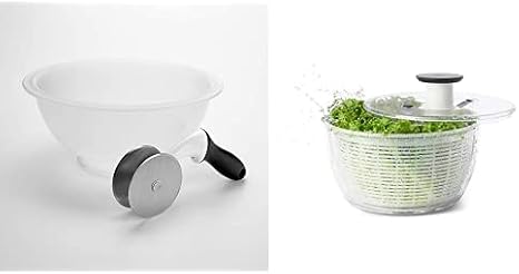 OXO Good Grips Salad Chopper & Bowl, 12.5 x 5.5 x 12.5 inches, White & Good Grips Salad Spinner, Large