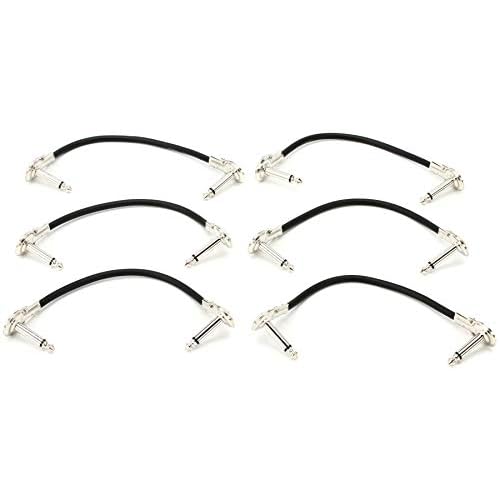 Hosa IRG-600.5 Low-Profile Right Angle to Right Angle Guitar Patch Cable - 6 inch 6-Pack