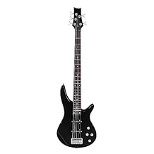 Lykos Exquisite Stylish GIB Electric 5 String Bass Guitar Full Size Bag Strap Pick Connector Wrench Tool (Burlywood)