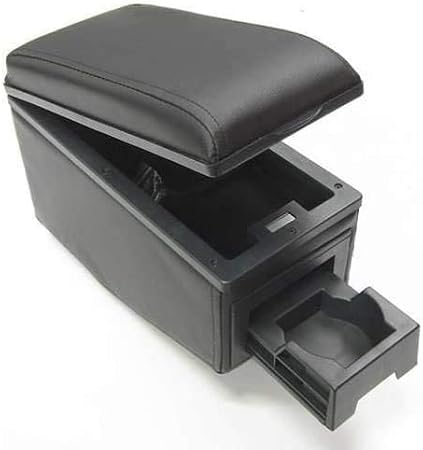 Armrest Armrest Centre Console Large Storage Box Car Van Bus Black Organiser Leather Drink Holder