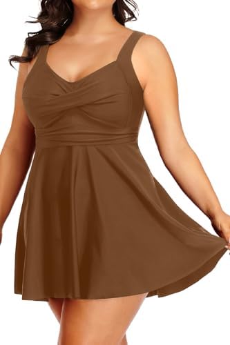 Tempt Me Women's Plus Size Swim Dress - One Piece Swimsuits Tummy Control Bathing Suit Swimwear 2025