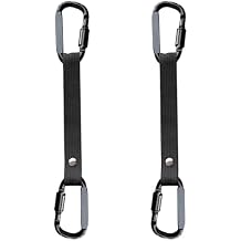 Fence Hooks for Baseball Bag, Softball, Camping, Multifunctional Carabiner Hanging Backpack, Water Bottle (Black) (2)