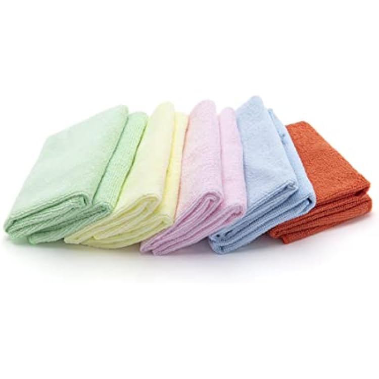Mintra Microfiber Cleaning Cloths 12.6in x 12.6in Assorted, 12pk 12.6in x 12.6in