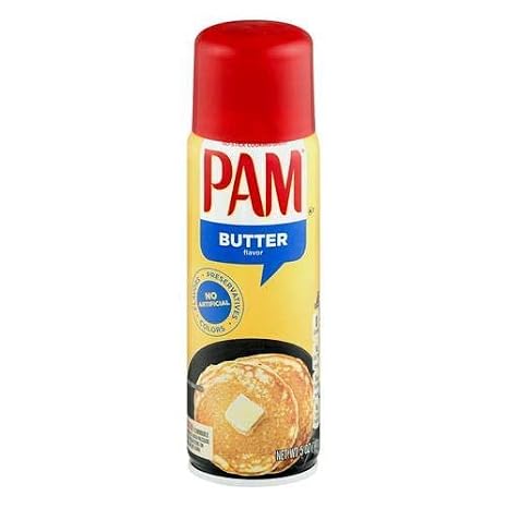 Pam Butter Flavor Canola Oil Spray (Pack of 2)