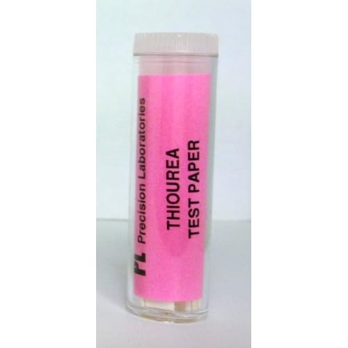Eisco Labs Thiourea Paper Strips - Genetic Taste Testing Vial of 100 - Model FSC1033 - Pack of 5