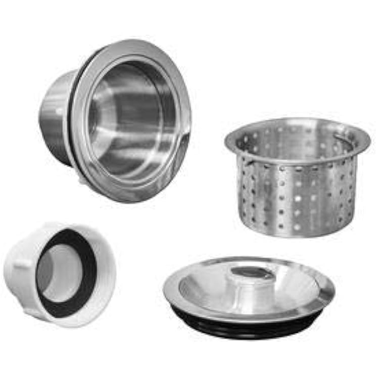 Stainless Metal Drain Assembly Salon Shampoo Bowl Backwash Sink Hair Strainer