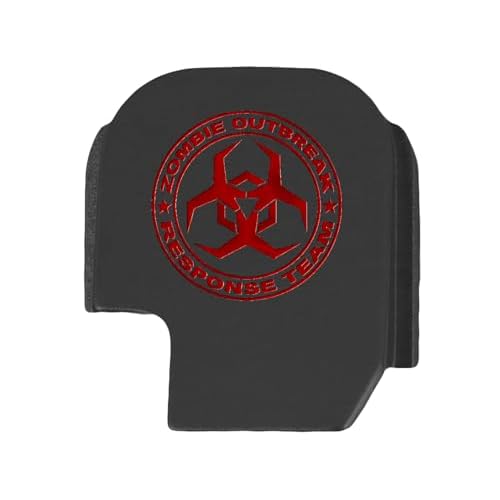 NDZ Performance Slide Cover Back Plate for Sig P365 P365X P365 XL P365 X Macro 9mm .380, Black Aluminum with Dark Blue Laser Engraved Patriotic Images - Choose Image & Color