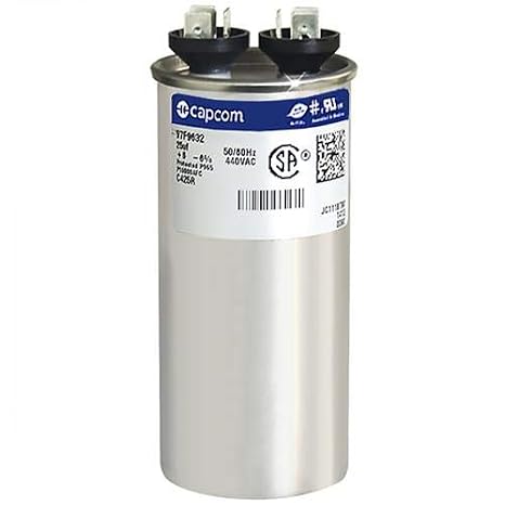 97F9632 25 uf MFD 440 Volt VAC - Replacement Round Run Capacitor