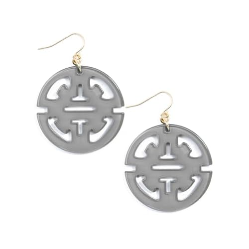 ZENZII Circular Resin Drop Lightweight Earrings for Women Girls Traveling Pendant Earring