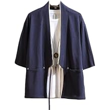 Men Cardigan Japanese Kimono Men Samurai Costume Clothing Kimono Jacket Mens Kimono Shirt Yukata Haori Casual Coat