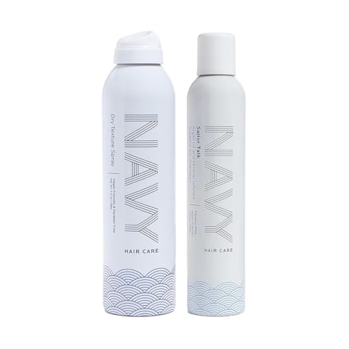 NAVY HAIR CARE Dry Texture Spray  Sailor Talk Dry Shampoo for Oily Hair | Achieve Fuller Looking Hair  Infused with Argan Oil to Prevent Hair Breakage | 7 oz each
