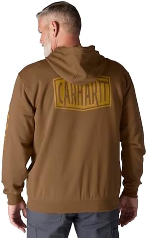 Carhartt Mens Rain Defender Loose Fit Midweight Logo Graphic Sweatshirt